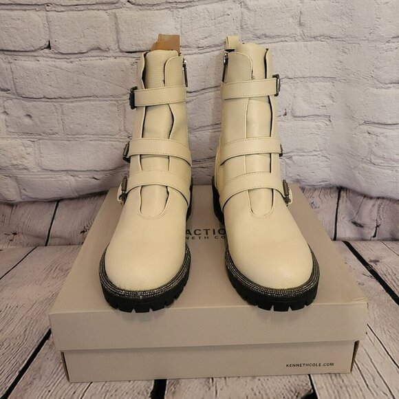 Kenneth Cole Tate Biker Jewel Lug Sole Boot - Picture 3 of 11